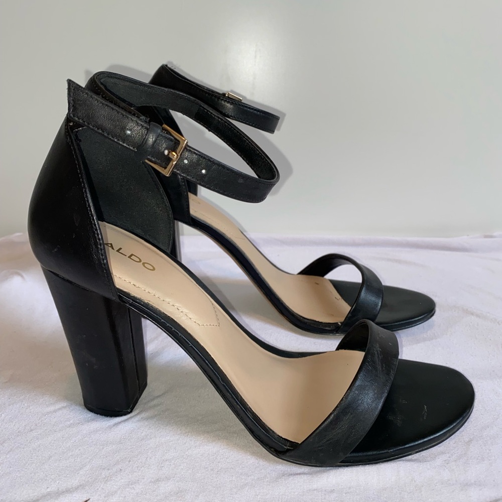 Aldo Chunky Heels with Ankle Strap
